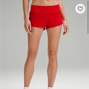 Speed Up Low-Rise Lined Short 2.5" - dark red